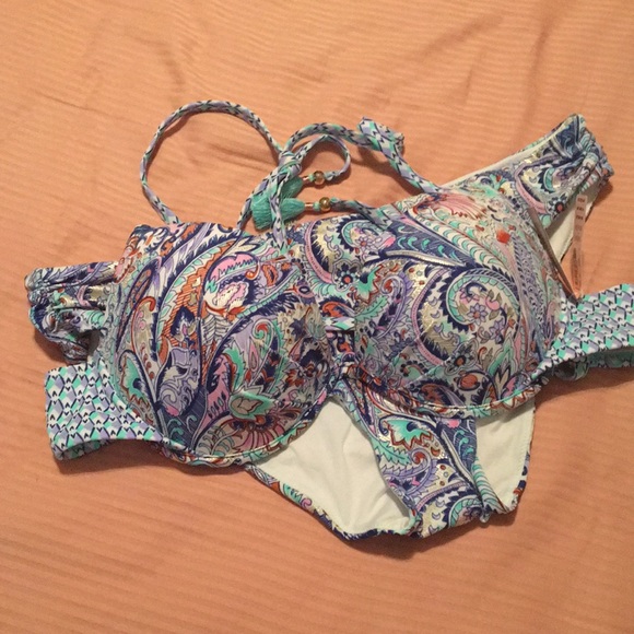 Victoria's Secret Other - Victoria's Secret bikini-Boho blue paisley foil